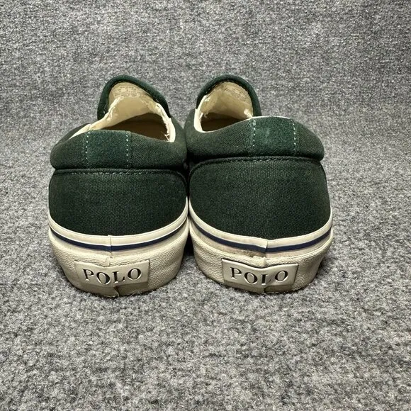 Polo Ralph Lauren Polo Bear Keaton Slip On Sneaker Shoes Green Men's Size 10