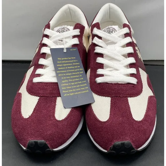 Polo Ralph Lauren RRL Maroon White Train 85 Run Gym Shoes Mens 9 NEW Fast Ship
