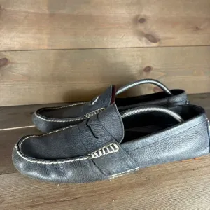 polo ralph lauren telly mens size 11.5 shoes blue leather slip on driving loafer