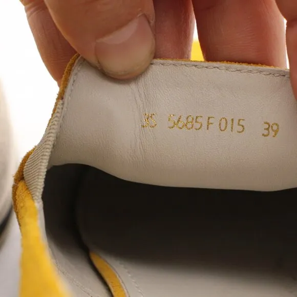 Prada Espadrille Slip On Shoes Women's Size EU 39 Comfort Yellow Suede Loafers