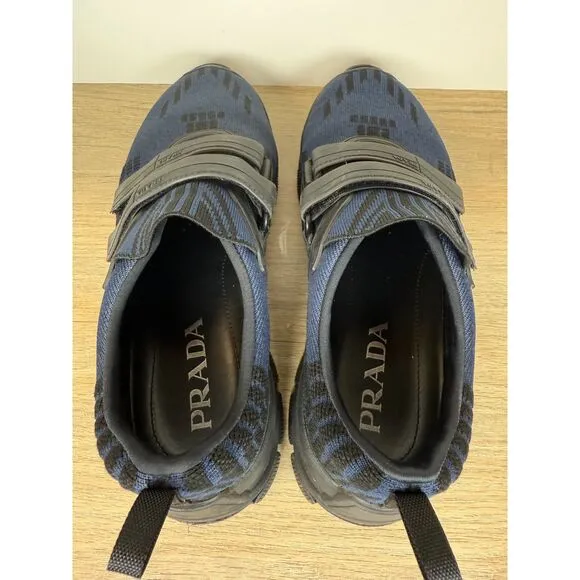 Prada Men's Size 6 Blue Cross Section Sneakers Shoes Low Top