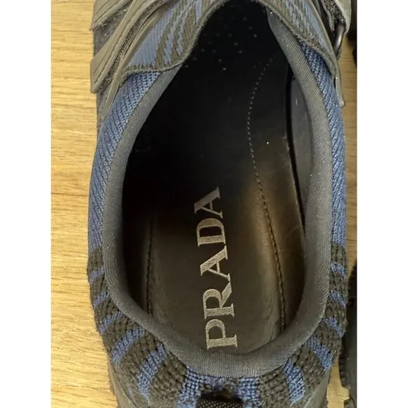 Prada Men's Size 6 Blue Cross Section Sneakers Shoes Low Top