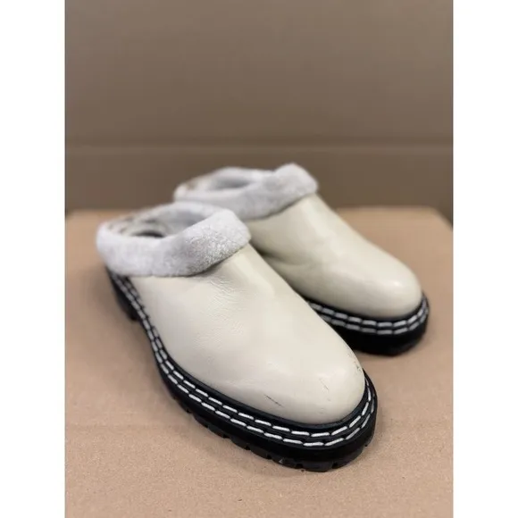 Proenza Schouler Lug‎ Sole Shearling Slip-On Mules Size 40.5 9.5 US
