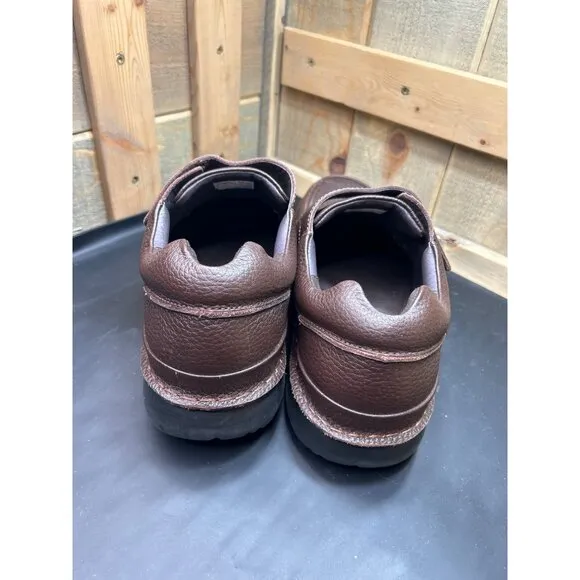 Propet Mens Brown Leather Slip-On Walking Shoes Size 10.5 XX 5E