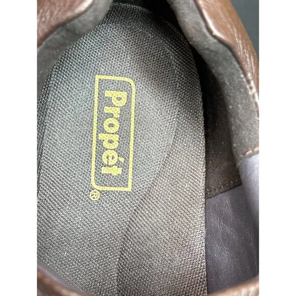 Propet Mens Brown Leather Slip-On Walking Shoes Size 10.5 XX 5E