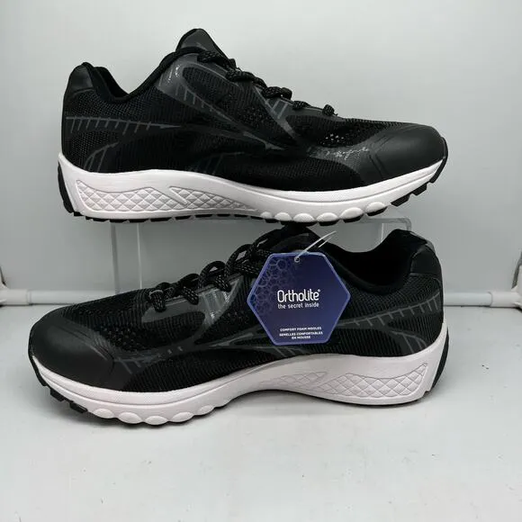 Propet Shoes Mens 8.5 3E Wide One Lt Walking  Black Sneakers MAA022M