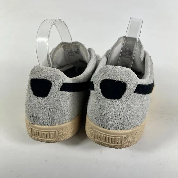 PUMA Clyde Og Walking Shoes Men's 9 Gray Hairy Suede Low Top Sneakers 393115-01