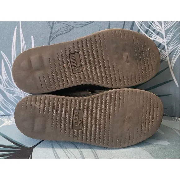 Puma Fenty By Rihanna Creeper gray Velvet SNEAKER GYM SHOES sz 7.5