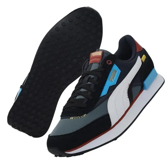 Puma Future Rider Displaced Lace Up Mens Multi Sneakers Shoes Sz. 9.5 383148 01