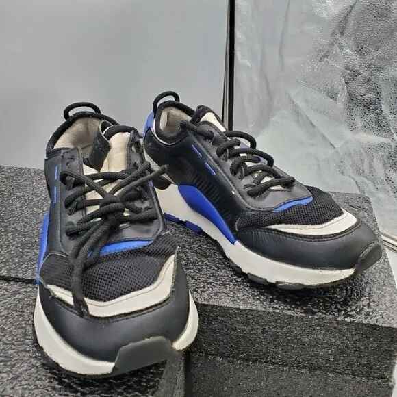 PUMA RS-0 Youth Size 4.5 Running Shoes Black Blue