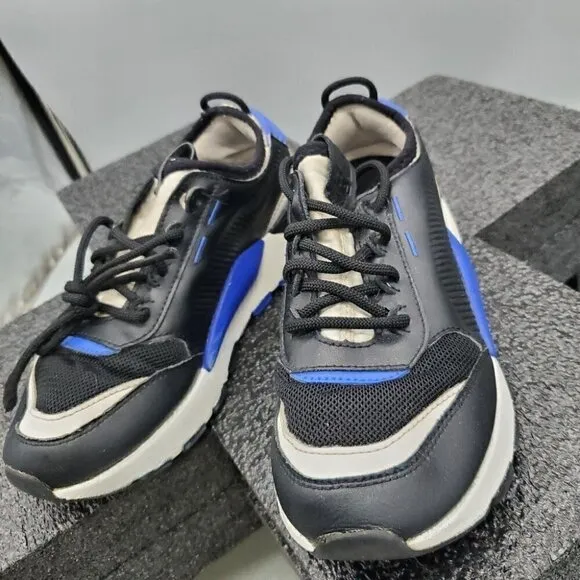 PUMA RS-0 Youth Size 4.5 Running Shoes Black Blue
