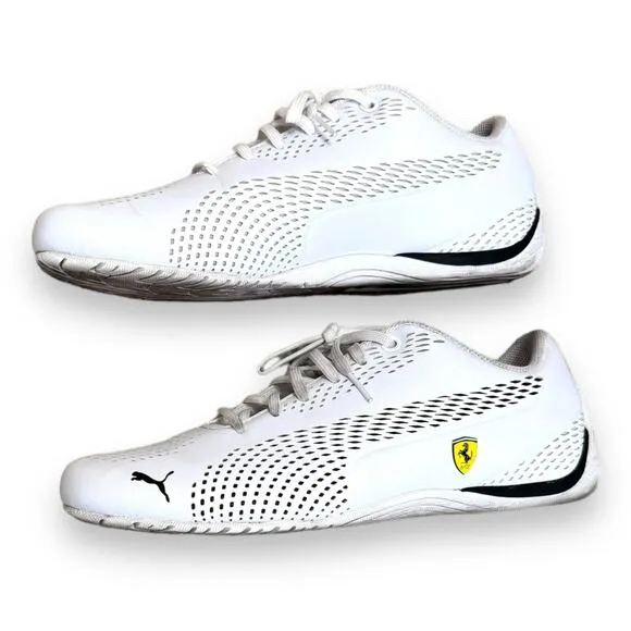 Puma Scuderia Drift Cat 5 Ultra II Ferrari White Sneakers Men's Size 10