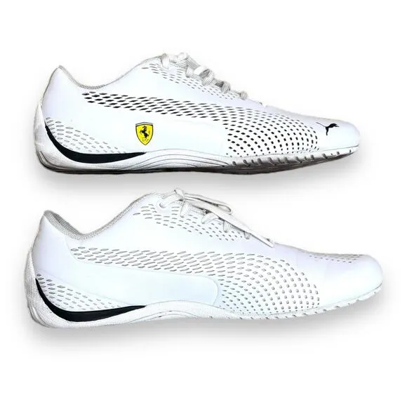 Puma Scuderia Drift Cat 5 Ultra II Ferrari White Sneakers Men's Size 10