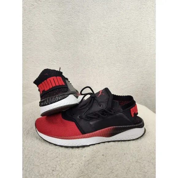 Puma Tsugi Shinsei Men Sneakers 11.5 Black Fabric Lace Up Running Training Shoes