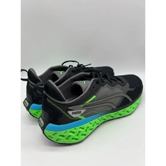 Puma Xetic Sculpt Beyond Running Shoes Black Green 387658-02 Mens Size 11🛒