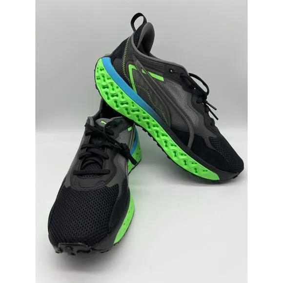 Puma Xetic Sculpt Beyond Running Shoes Black Green 387658-02 Mens Size 11🛒