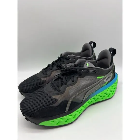 Puma Xetic Sculpt Beyond Running Shoes Black Green 387658-02 Mens Size 11🛒