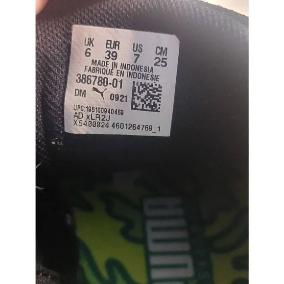 Puma X Rick And Morty Men's Black Jasmine Green Low Top Suede Sneakers Size 7