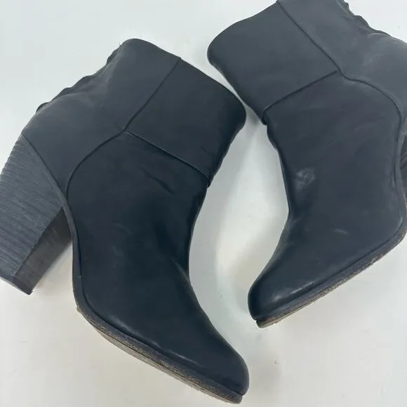Rag &amp; Bone Newbury Boots in Black Leather Size 11 41 Heeled Zipper Shoes