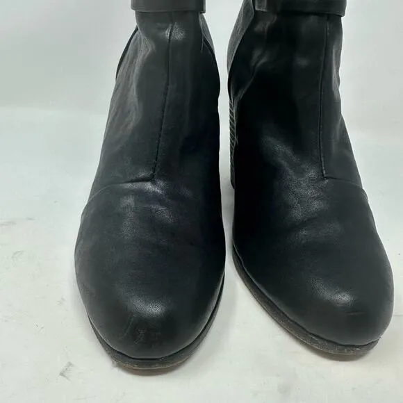 Rag &amp; Bone Newbury Boots in Black Leather Size 11 41 Heeled Zipper Shoes