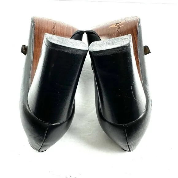 Ralph Lauren Classic Collection Loafer 6.5 Heeled Black Leather Slip On Shoes