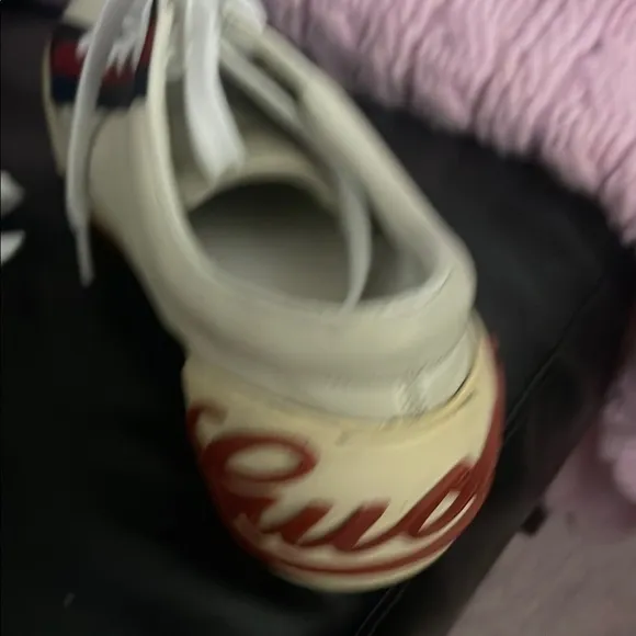 RARE GUCCI White and Red Men's Sneakers