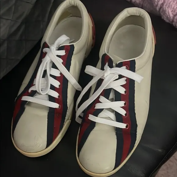RARE GUCCI White and Red Men's Sneakers