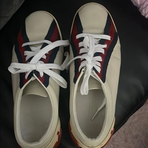RARE GUCCI White and Red Men's Sneakers