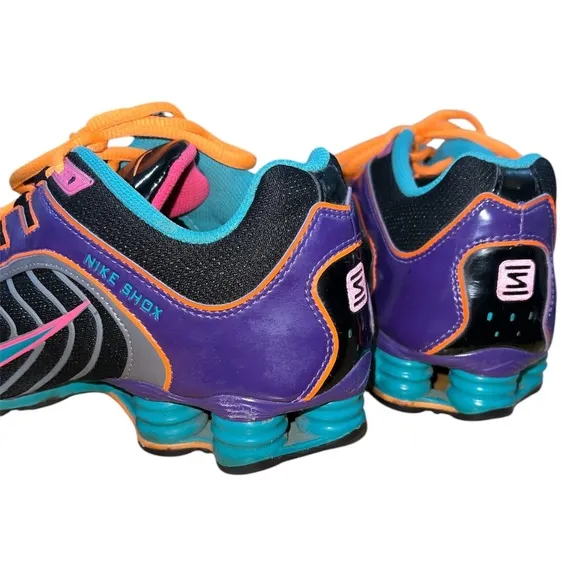 RARE Nike Shox NZ Navina Women's Running Shoes Size 10 Black Turquoise Purple