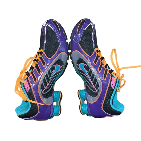 RARE Nike Shox NZ Navina Women's Running Shoes Size 10 Black Turquoise Purple