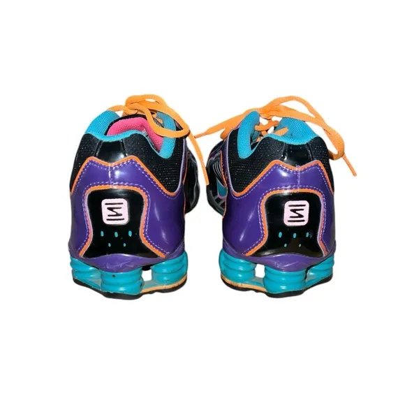RARE Nike Shox NZ Navina Women's Running Shoes Size 10 Black Turquoise Purple