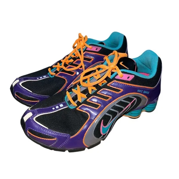 RARE Nike Shox NZ Navina Women's Running Shoes Size 10 Black Turquoise Purple