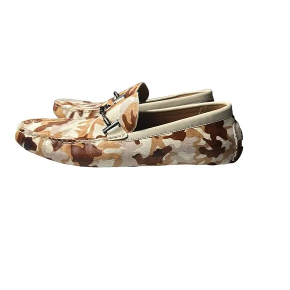 RARE Pedro Camo Driving Shoes Men’s Size 10 US Animal‎ Fur Loafers EUC #S118-11