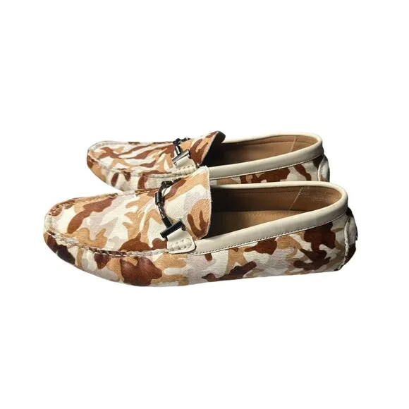 RARE Pedro Camo Driving Shoes Men’s Size 10 US Animal‎ Fur Loafers EUC #S118-11