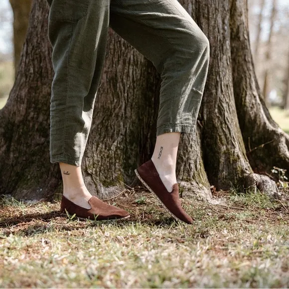 RAUM • Men's Redwood Brown Barefoot Grounding Slip-on Loafer Shoes
