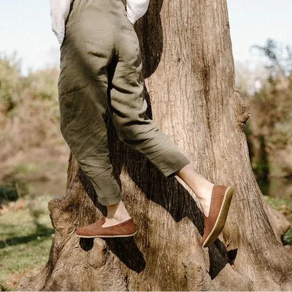 RAUM • Men's Redwood Brown Barefoot Grounding Slip-on Loafer Shoes