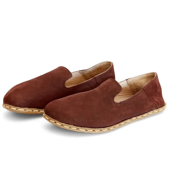 RAUM • Men's Redwood Brown Barefoot Grounding Slip-on Loafer Shoes
