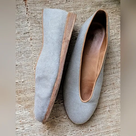 Reality Studio • Canvas Slip-On Shoes w/ Leather Edges