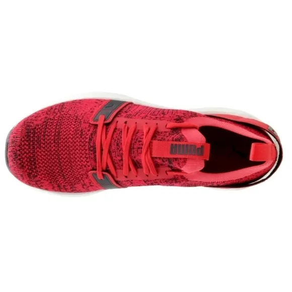Red Puma NRGY athletic running shoes sneakers 12