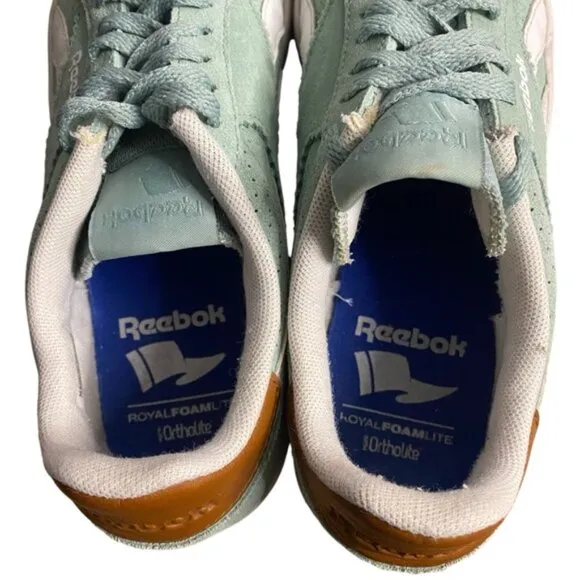 Reebok Men's Mint Green Classic Royal Alperez Suede Casual Shoes
