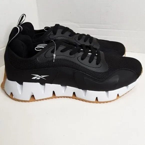 Reebok Men's Sneaker size 9M Zig Dynamica Black White Running Shoes