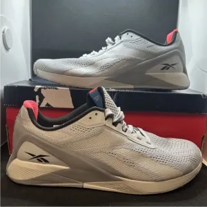 Reebok Nano X1 FZ0638 Pure Gray Low Top Training Shoes Z48