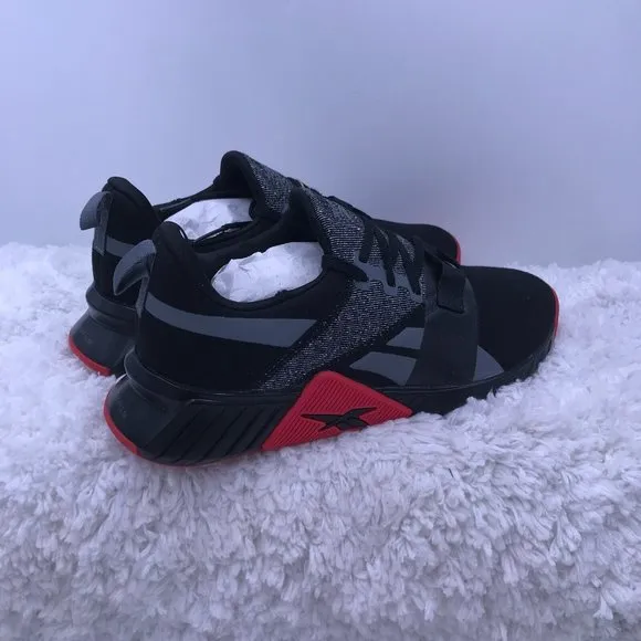 Reebok Running Shoes Mens‎ 7 US Flashfilm Train 2.0 Black Vector Red Athletic