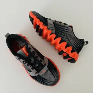 Reebok Shark Zigtech Kids Black and Orange Shoes
