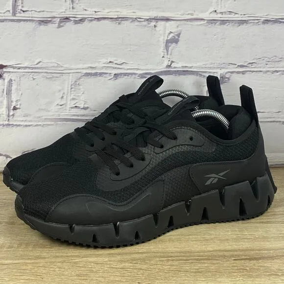 Reebok Zig Dynamica Triple Black Running Shoes Men's Size 10 Athletic Sneakers