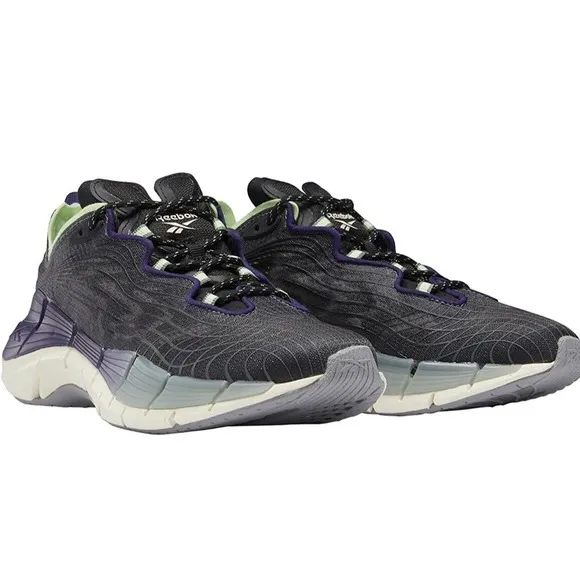 REEBOK Zig Kinetica II FX9405 BLACK NEON Shoes Womens 10 New Fast Ship