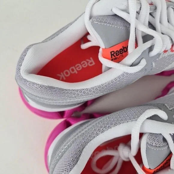 Reebok Ziglite Electrify Women Training Running Silver Pink Size 6.5
