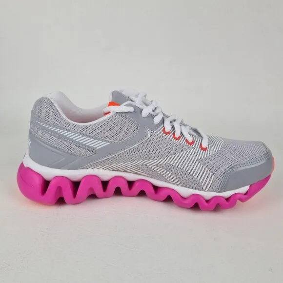 Reebok Ziglite Electrify Women Training Running Silver Pink Size 6.5