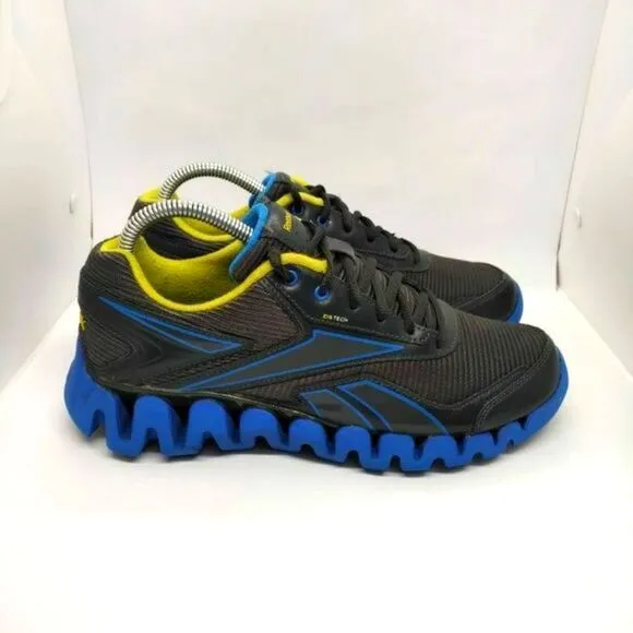 Reebok Zigtech Zigactivate Running Shoes‎ Mens Size 6.5 Grey Blue Sneakers