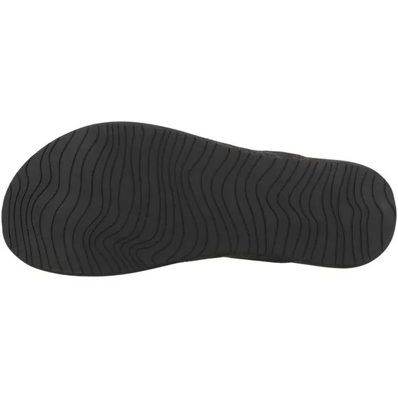 REEF WOMENS REEF ORTHO-SPRING FLIP FLOP, BLACK/BLACK GLITTER, 7 US
